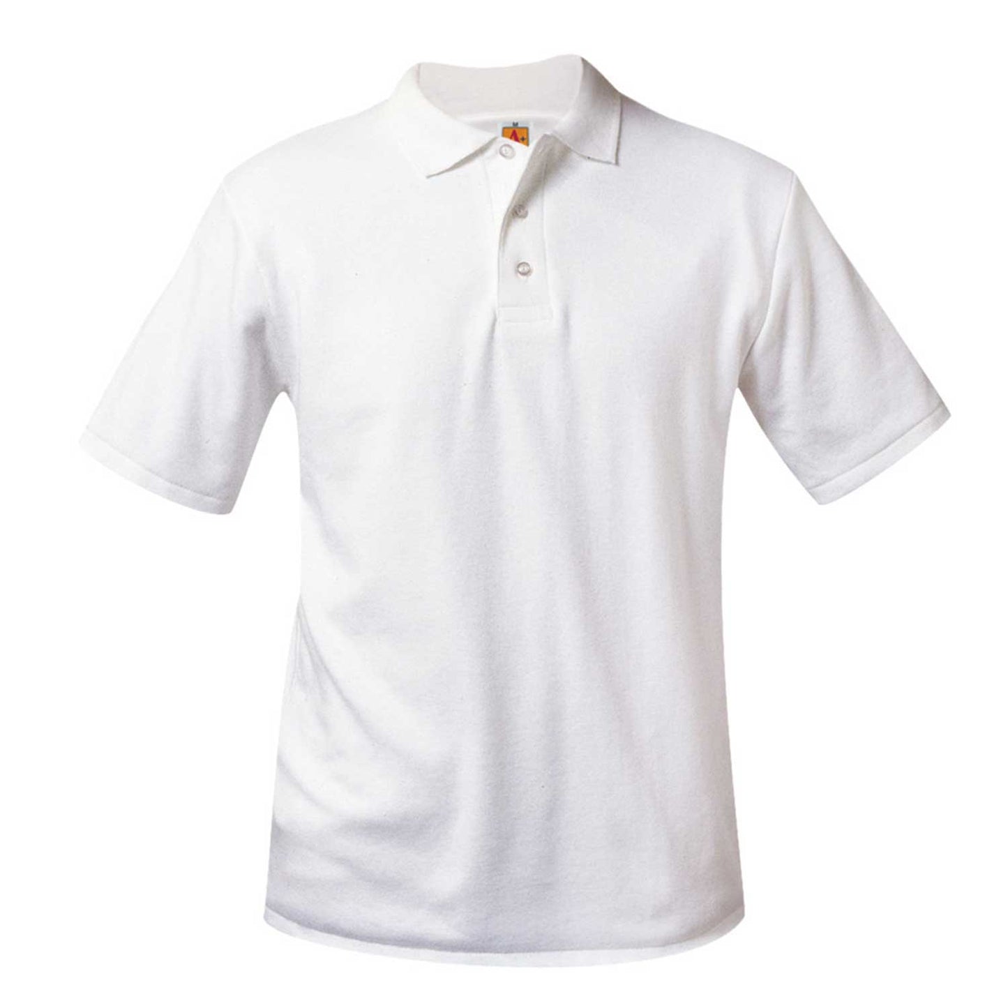 Short Sleeve Interlock Polo, White - SnapFit