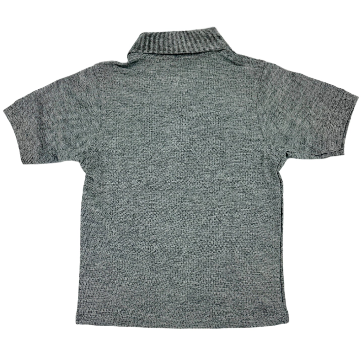 Gray polo shirt on a white background