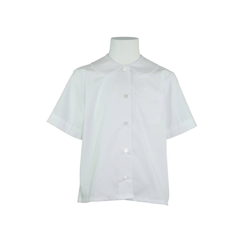 Short Sleeve Peter Pan Blouse - SnapFit