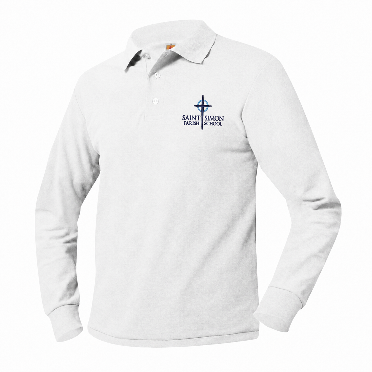 Polo (Long Sleeve, Pique) (Saint Simon Logo)
