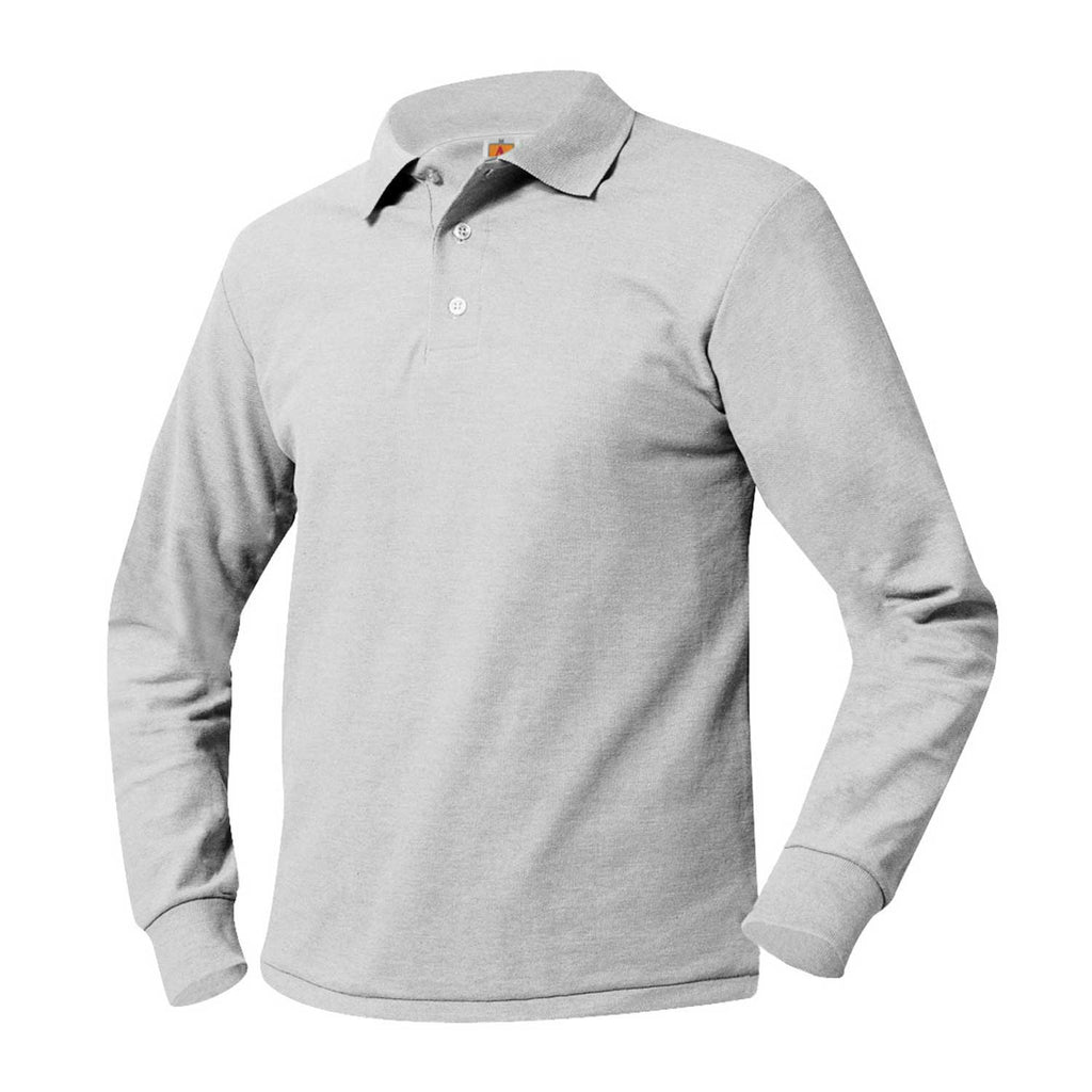 Polo (Long Sleeve, Pique) (Saint Simon Logo) - SSPS