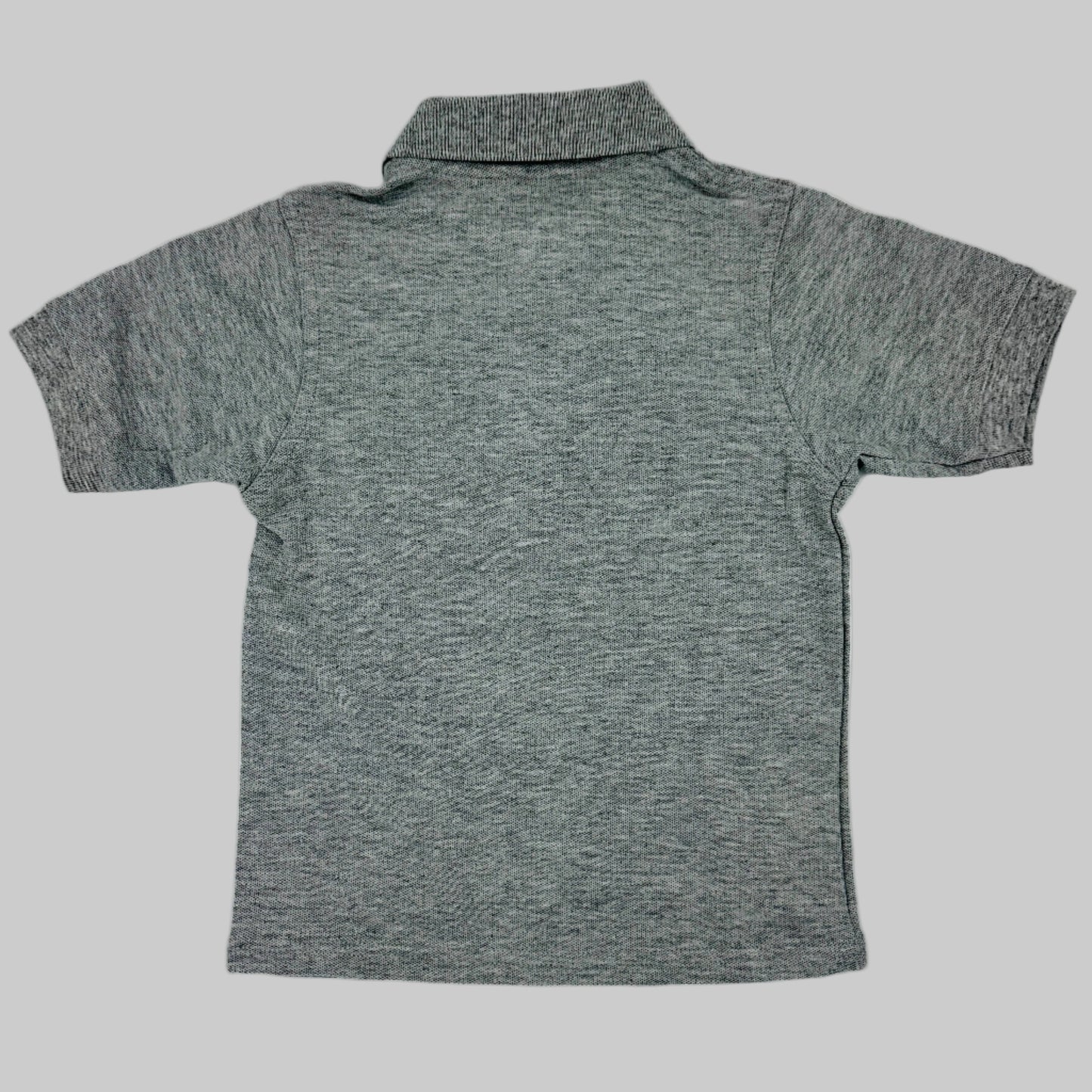 Gray polo shirt on a white background