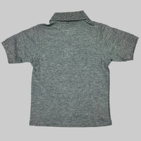 Gray polo shirt on a white background