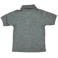 Gray polo shirt on a white background
