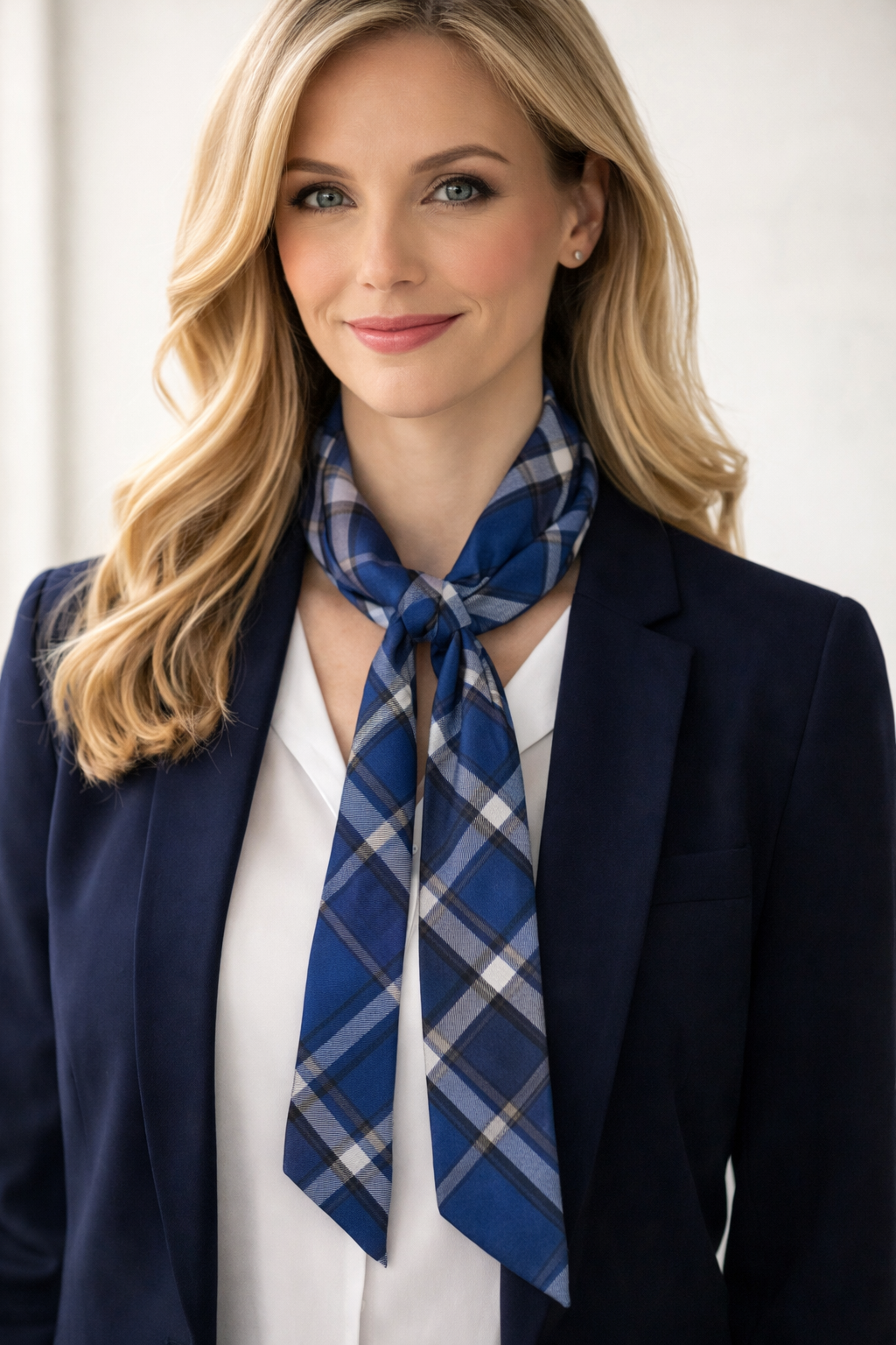 Plaid Narrow Scarf - SSPS