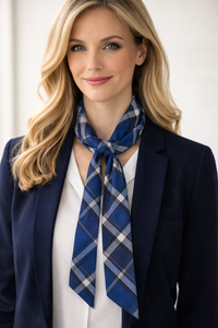 Plaid Narrow Scarf - SSPS