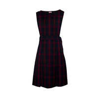 Holy Spirit School's black and red plaid jumper on a white background
