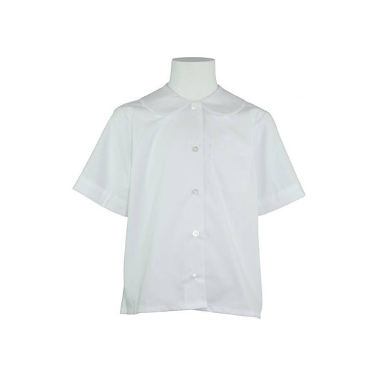 Short Sleeve Peter Pan Blouse - SnapFit